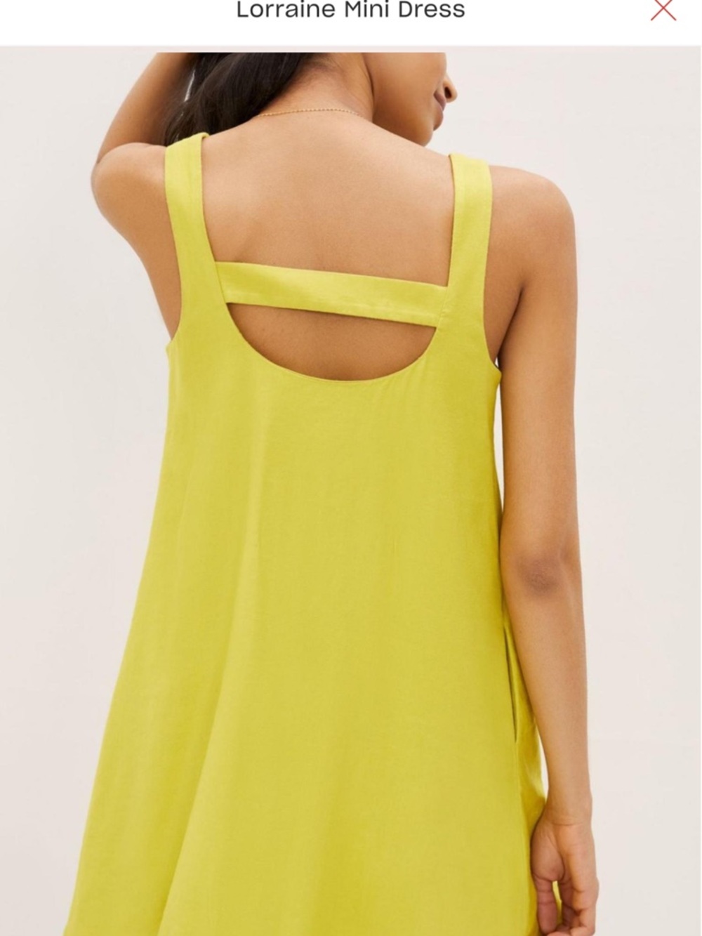 Anthropologie NWT Bright Lime Sleeveless Mini Dress